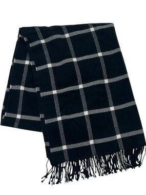 Mark & Graham Classic Black and White Checkered Scarf